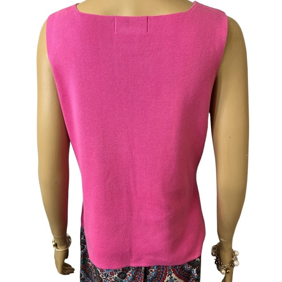 🔥🔥HAMPSHIRE STUDIO LADYS 100% COTTON SLEEVELESS SWEATER TANK TOP. CAUSAL OR DR - Picture 6 of 11